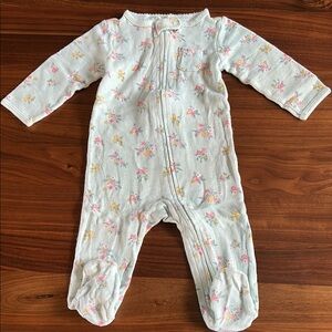 Carter's Blue and Pink Footie Pajama with Zipper Closure